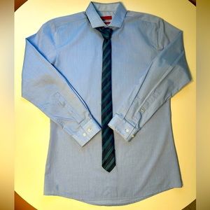 Hugo Boss Red Slim Fit sky Blue dress shirt